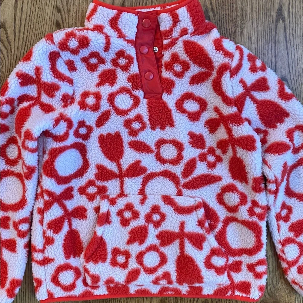 Girls fleece pullover full zip size 10-12 bundle of (2) graphic pattern stars